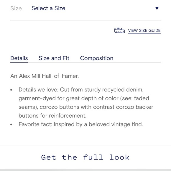 Alex Mill Garment Dyed Work Jacket Recycled Denim - Picture 8 of 9
